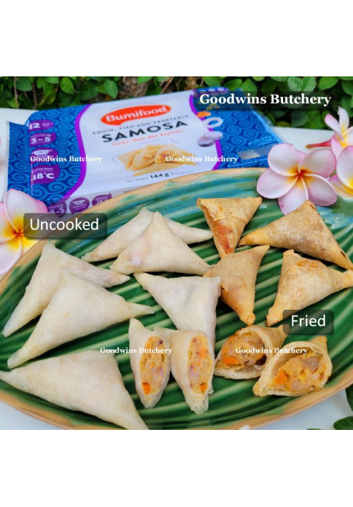BumiFood Gourmet frozen SAMOSA SQUID FISH VEGETABLE pastel cumi segitiga 12pcs 144g